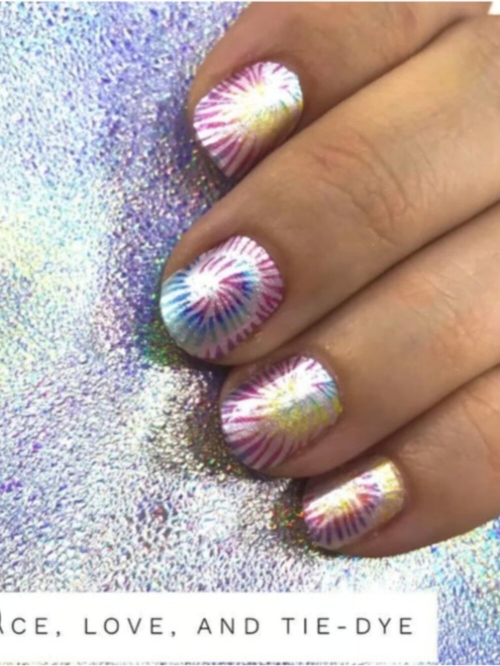 NEW Color Street Nail Stickers - Peace Love and Tie Dye